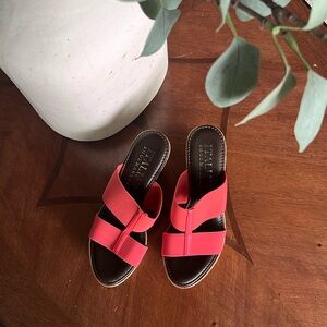 ITALIAN SHOEMAKERS wedge heel orange wedge